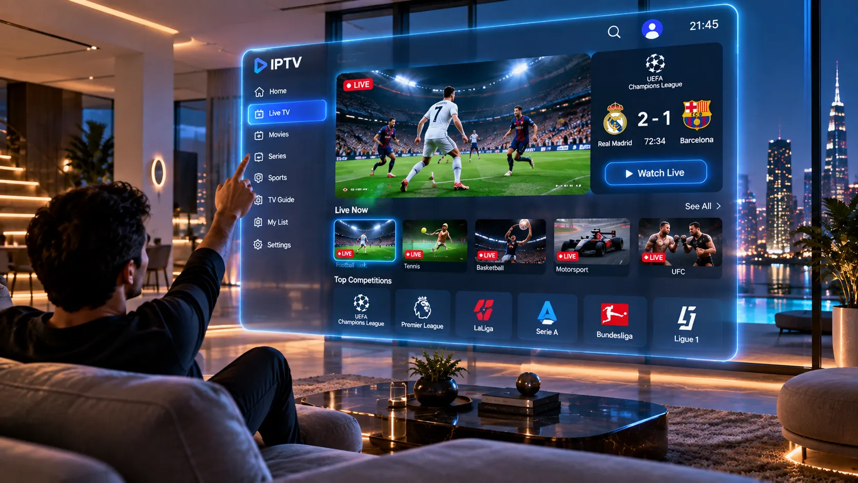 Ethernet cable being connected from a home router to an Android TV streaming box to fix IPTV buffering